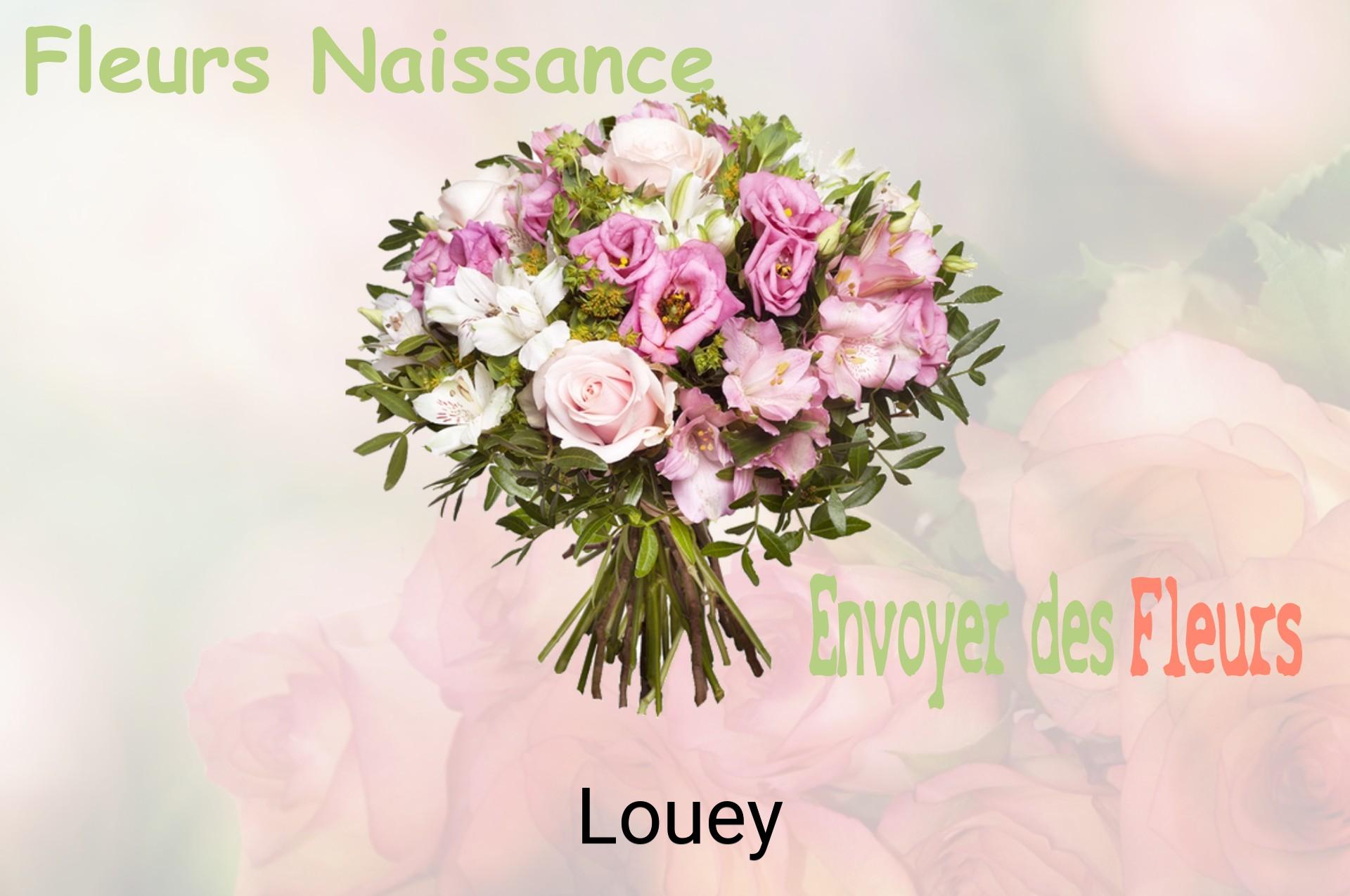 Bouquet de fleurs de naissance livré à Louey